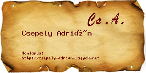 Csepely Adrián névjegykártya